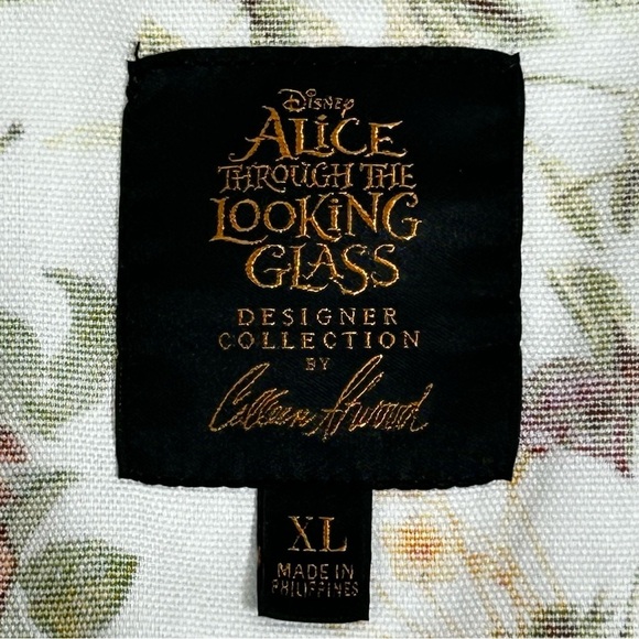 Disney Alice Through the Looking Glass Floral Pattern Button Jacket Size XL - Picture 7 of 15